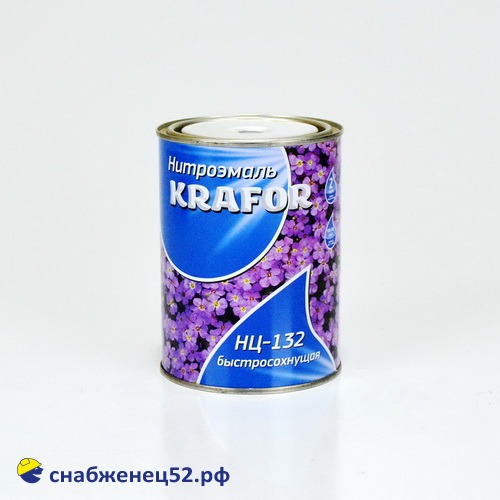 Эмаль НЦ-132 Krafor белая (0,7 кг)