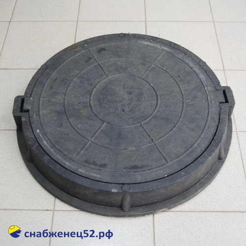 Люк полимерпесчаный тип С (средний), 12,5т. черный