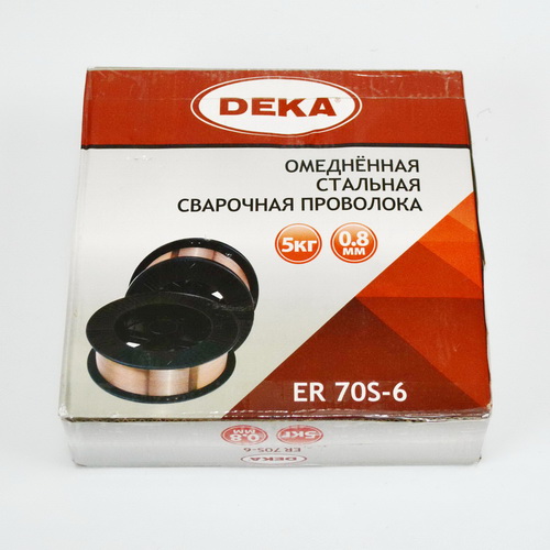 Проволока сварочная 0,8мм СВ08Г2С ом. D200/5 "DEKA" (5кг)