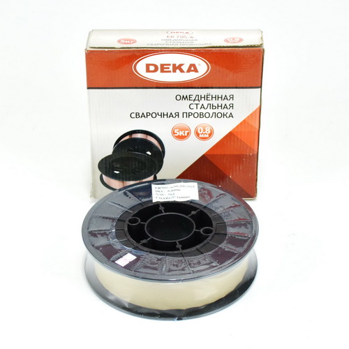 Проволока сварочная 0,8мм СВ08Г2С ом. D200/5 DEKA (5кг)