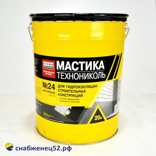 Мастика битумная МГТН (20кг) ТЕХНОНИКОЛЬ №24