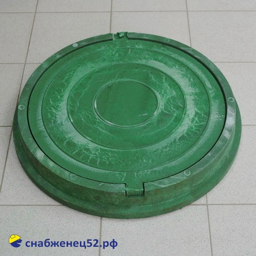 Люк полимерпесчаный тип Л (легкий), 3т, зеленый d735 h100
