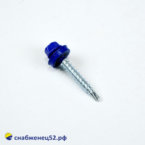 Саморез кровельный RAL 5002 синий темный (дерево) 4,8*35