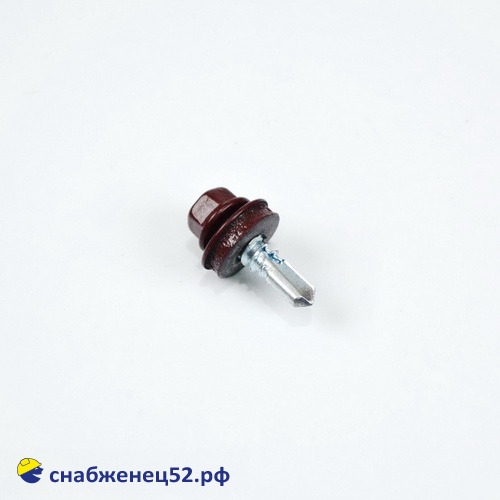 Саморез кровельный RAL 3005 красный (металл) 5,5*19 Daxmer