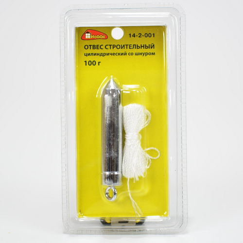 Отвес строительный со шнуром, 100 гр.