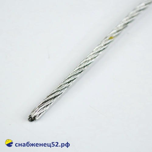 Трос стальной оцинкованный М2 DIN3055 (1п.м)
