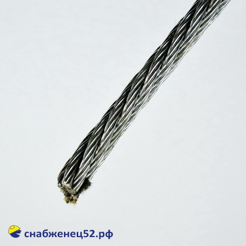 Трос стальной оцинкованный М6 DIN3055 (1п.м)