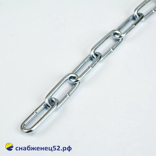 Цепь с длинным звеном М4 DIN763 (1п.м.)