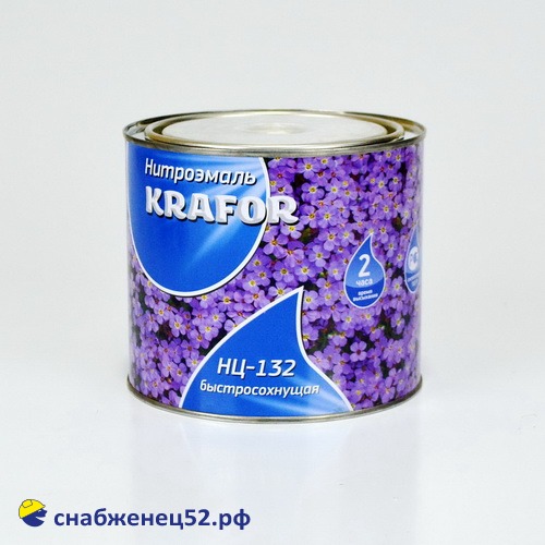 Эмаль НЦ-132 Krafor чёрная (1,7 кг)