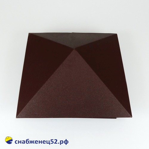 Колпак на столб 390*390 RAL 8017 (шоколад-кор)