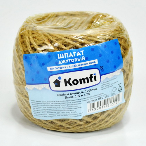 Шпагат джутовый, 100м, (1200 текс)