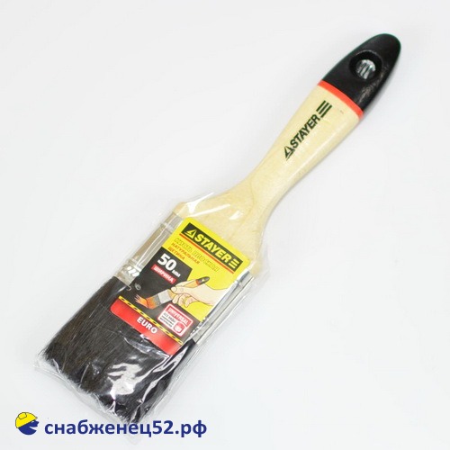Кисть флейц. Stayer EURO (натур. чёрная щетина) 2 (50мм)