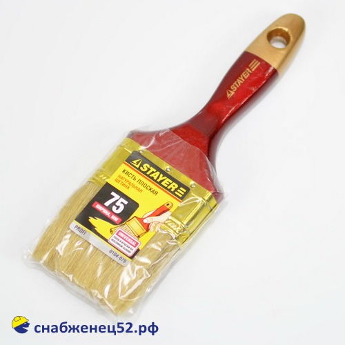 Кисть флейц. Stayer Profi (натур. светлая щетина) 3 (75мм)