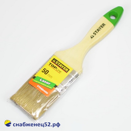 Кисть флейц. ЛАЗУРЬ (смешанная щетина) 2 (50мм)