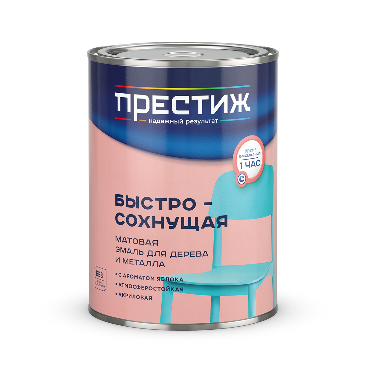 Эмаль АКРИЛОВАЯ БЫСТРОСОХНУЩАЯ Престиж белая (0,9кг) матовая