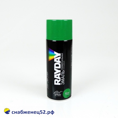 Аэрозольная эмаль акрил. RAYDAY RD-062 зеленая, глянцевая
