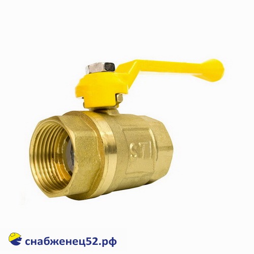 Кран шаровой латун. ГАЗОВЫЙ STI (гайка/гайка, рычаг) ду 25