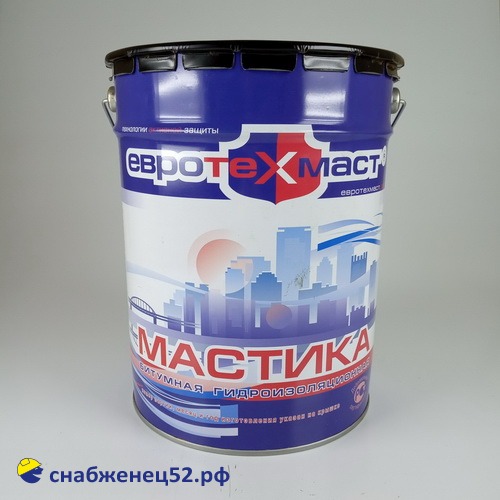 Мастика битумная гидроизоляционная ЕвроТехМаст, 20кг