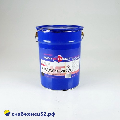 Мастика битумная гидроизоляционная ЕвроТехМаст,  5кг