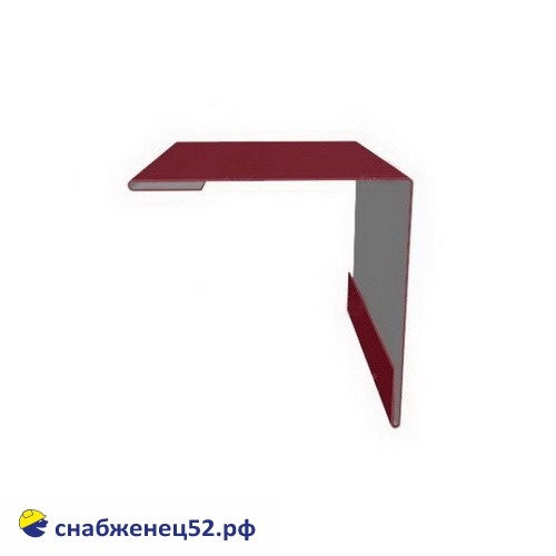 Угол внешний  50*50мм (2,8м) RAL 3005 (красный) PE с пленкой