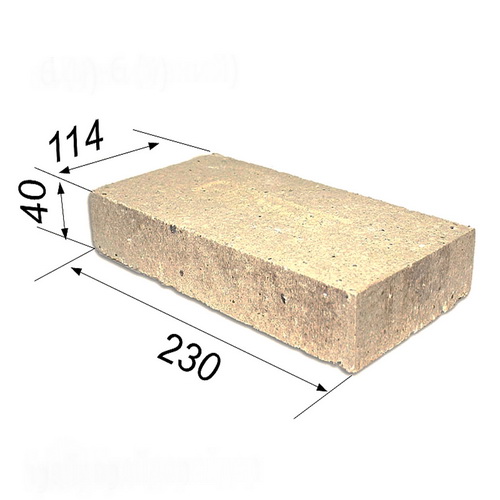 Кирпич шамотный ШБ 6 "ЛЕЩАДКА" (230х114х40мм) (1шт)
