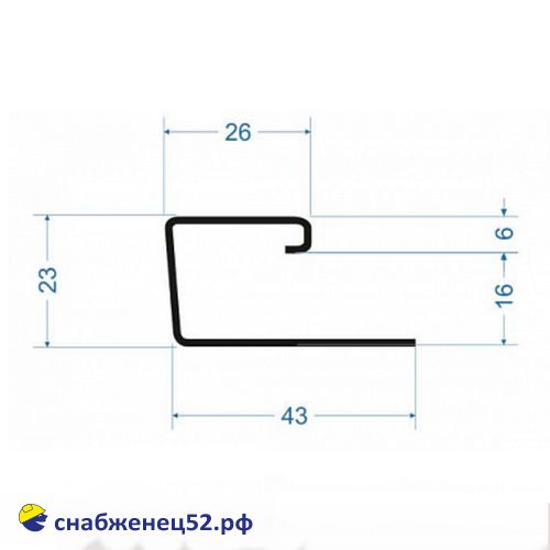 Профиль J 3м Docke PREMIUM (пломбир)