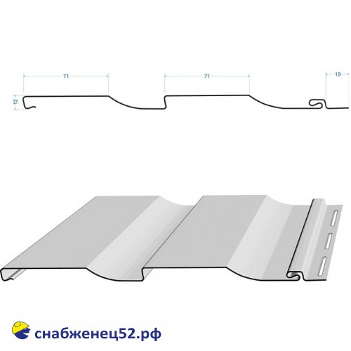 Сайдинг виниловый "Docke Premium D4.5D" (пломбир) 3,6*0,232м
