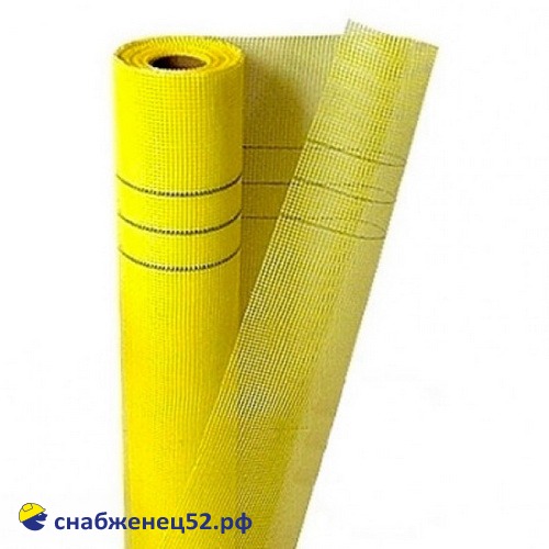 Сетка стеклоткан. ФАСАДНАЯ 5*5мм (1*20м), "Nanoflex" (ЖЕЛТАЯ), 145г/м2