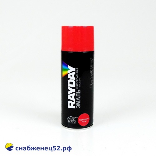 Аэрозольная эмаль акрил. RAYDAY RD-065 RAL3020, красная глянцевая