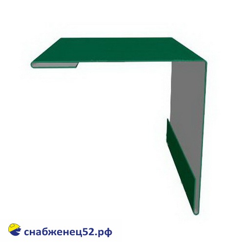 Угол внешний 110*110мм (2м) RAL 6005 (зеленый) PE с пленкой