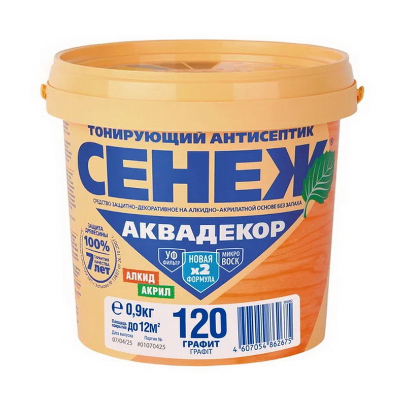 СЕНЕЖ Аквадекор Х2-120 (графит) - 0,9 кг.