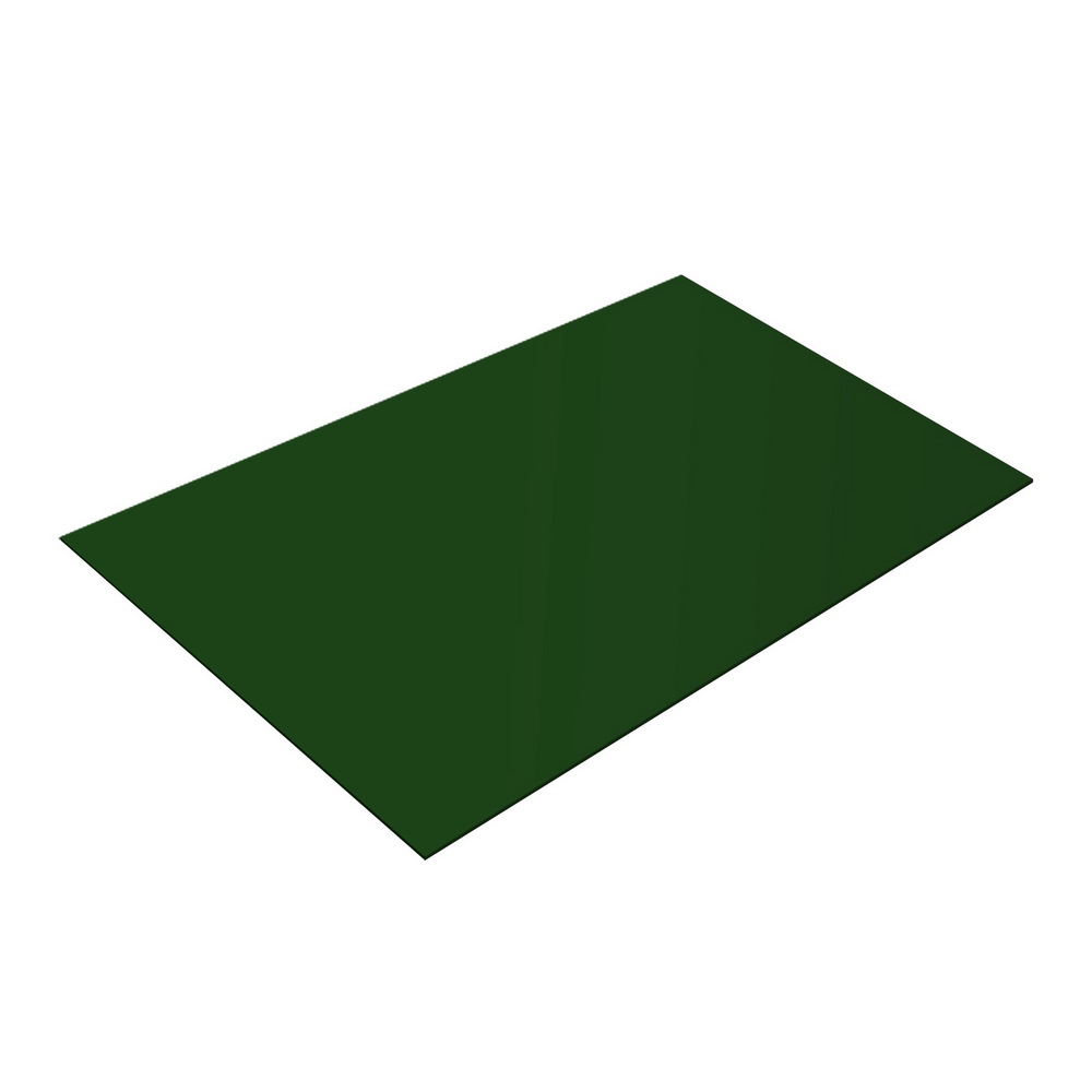 Лист окрашенный  RAL6005 (зеленый мох) 1,25*2м (0,45мм PE)