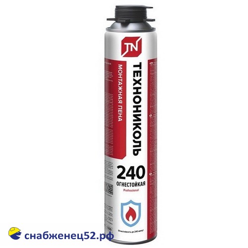 Пена пистолет. Технониколь 240 ОГНЕСТОЙКАЯ (от +5 до +35°С)
