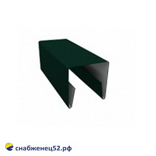 Планка П-образная заборная 20мм (2м), RAL6005 (зеленая) PE в пленке
