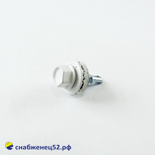 Саморез кровельный RAL 9003 белый (металл) 5,5*19 Daxmer