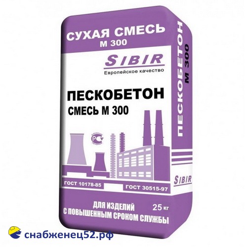 Смесь ПЕСКОБЕТОН М300 (25кг) "ЦЕМЕНТУМ", ГОСТ 31358-2019